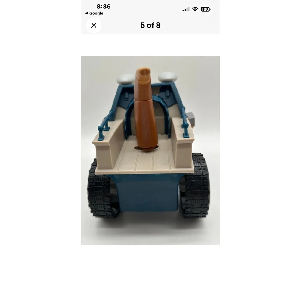 Dinosaur Area Keep Out T-Rex Monster Truck Toy with Sound and Music‎ Tan Blue